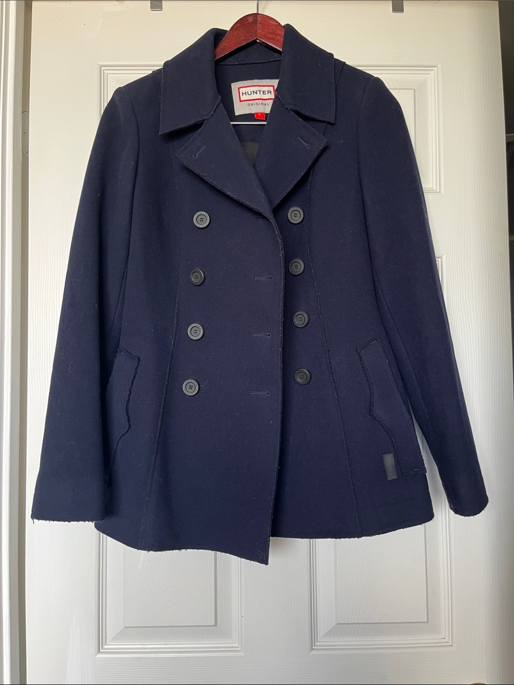 Hunter | Women’s Navy Wool Double Breasted Peacoat Sz US 8